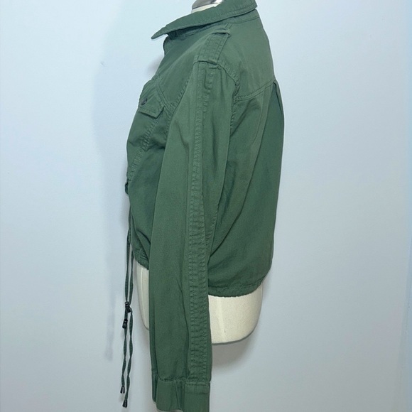 Blank NYC Lightweight Green Utility Jacket with Tie Waist Size M - Picture 2 of 9
